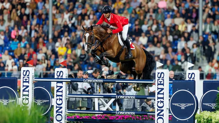 AACHEN - FEI World Championships 2026GUERDAT Steve (SUI), Dynamix de Belheme
FEI Jumping World Championship
Second Competition – Team Final & Second Individual Qualifier
Mercedes-Benz PrizeAachen, Reitstadion Soers
21. August 2026
© www.sportfotos-lafrentz.de/Stefan Lafrentz