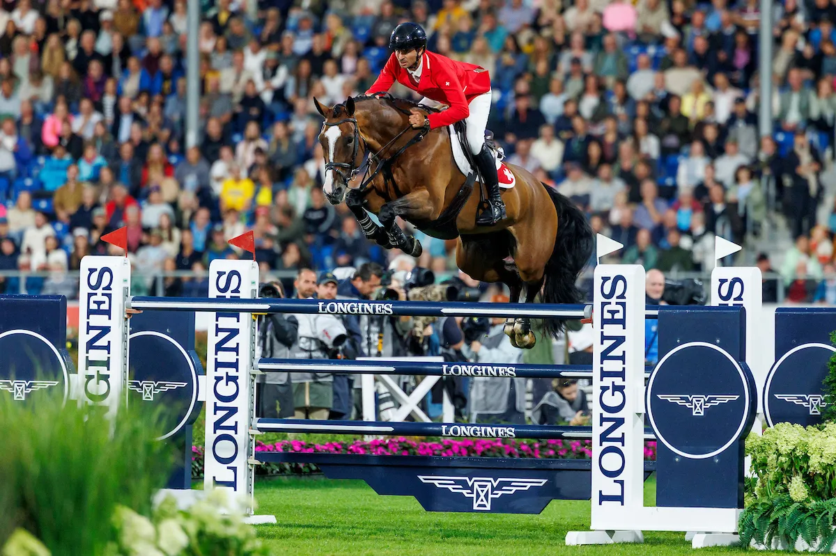 AACHEN - FEI World Championships 2026GUERDAT Steve (SUI), Dynamix de Belheme
FEI Jumping World Championship
Second Competition – Team Final & Second Individual Qualifier
Mercedes-Benz PrizeAachen, Reitstadion Soers
21. August 2026
© www.sportfotos-lafrentz.de/Stefan Lafrentz